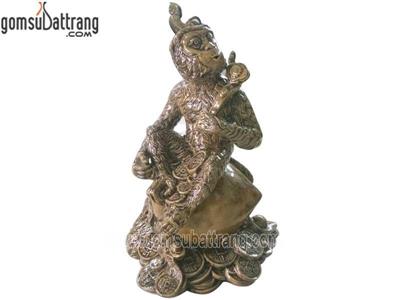 Tượng khỉ thần tài men nâu cao 38cm hàng nghệ nhân